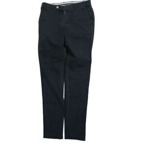 Clan Mens Cotton Flat Front Straight Leg Casual Pants Blue Size 46